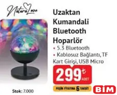 NATURALOVE UZAKTAN KUMANDALI BLUETOOTH HOPARLÖR